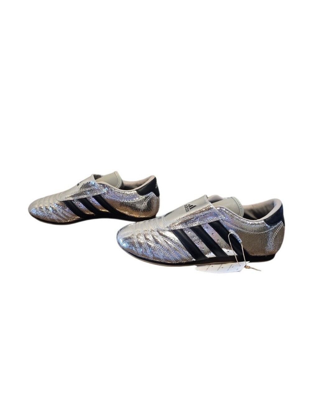Adidas Taekwondo Metallic Silver Black Sneakers 7.5 - Picture 6 of 13